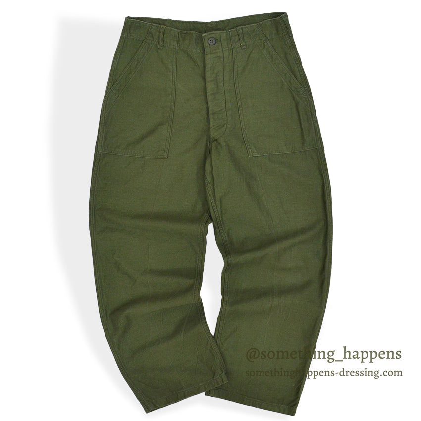 1960's U.S.ARMY TROUSERS, MAN'S COTTON SATEEN OG-107, TYPE-I 2 ... W32/L31