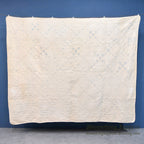 NINE PATCH INDIGO CALICO PATCHWORK QUILT... 202cm/168cm