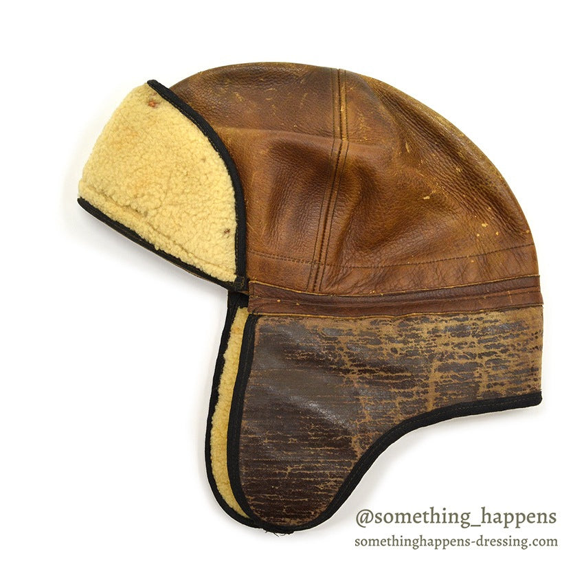 c.1920 LLBEAN AVIATOR LEATHER HAT...