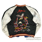 1950's JAPAN SOUVENIR JACKET Sukajan (Japanese souvenir jacket) with tiger face and red dragon design / AS IS...