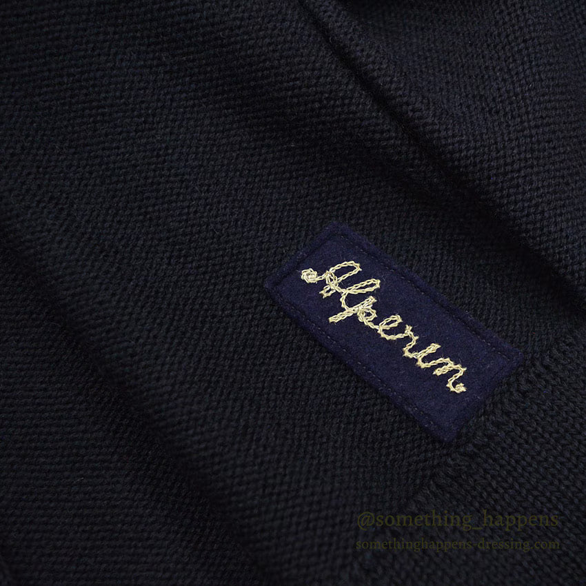 1940's CHAMPION 'P' DARK NAVY WOOL CARDIGAN COAT ... Fits like XL