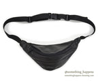 1980's LLBEAN LEATHER FANNY PACK BLACK...