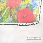 1990's ONEITA JUDY BUSWELL FLOWER ART PRINT T-SHIRT ... XL