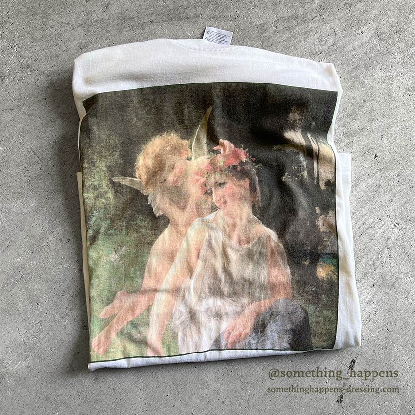 1990's~ HANES Guillaume Seignac Love's Whisper ART PRINT T-SHIRT ... XL
