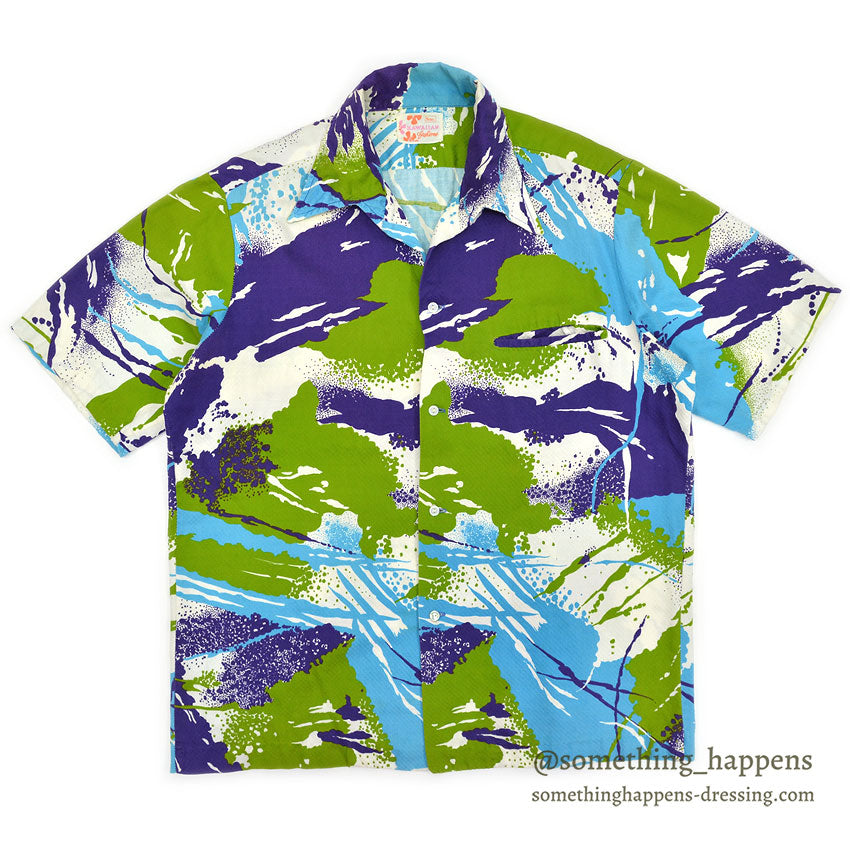 1970's SEARS ABSTRACT PRINT S/S SHIRT ...