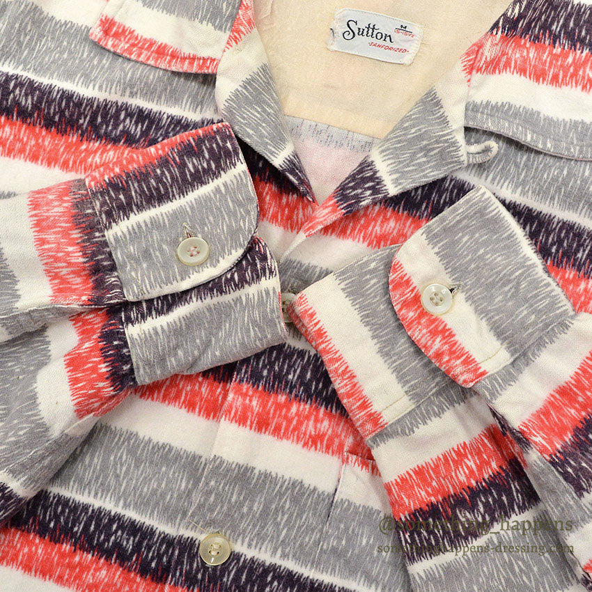 1950's SUTTON PRINT FLANNEL SHIRT...