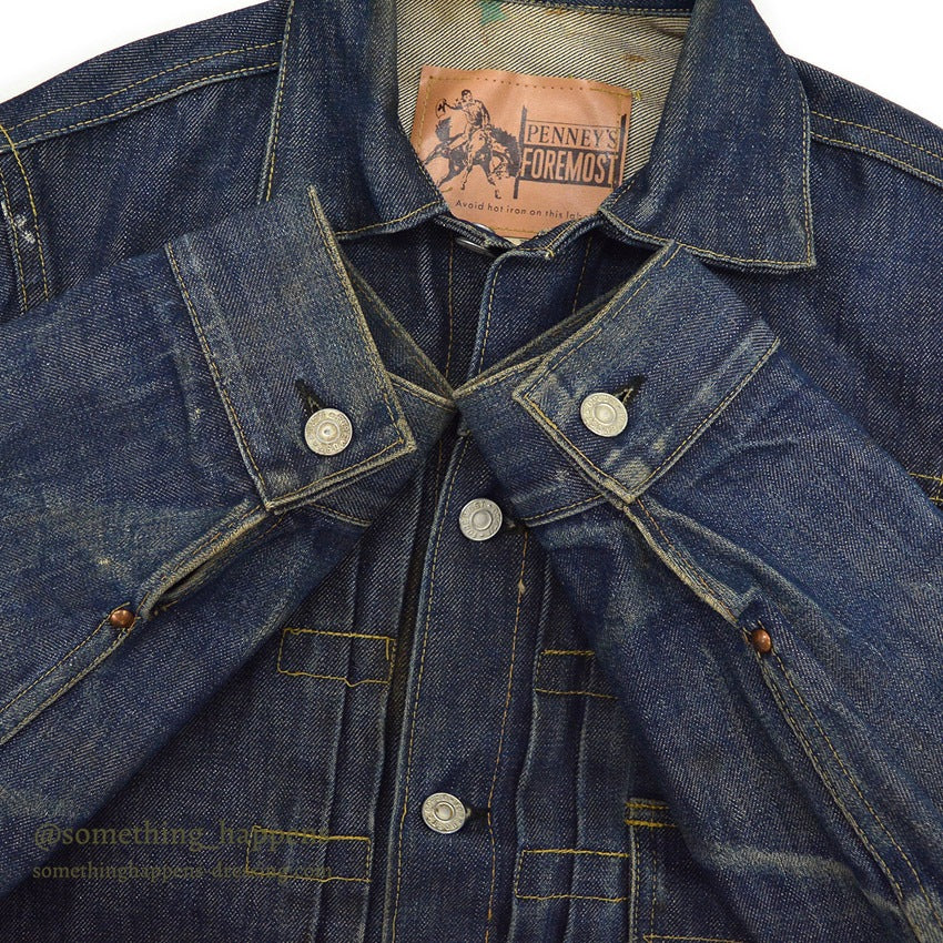1950's PENNEY'S FOREMOST DENIM JACKET ONE WASH... 36