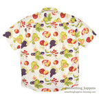 1980's BANANA REPUBLIC SAFARI & TRAVEL FRUIT PRINT S/S SHIRT ... M