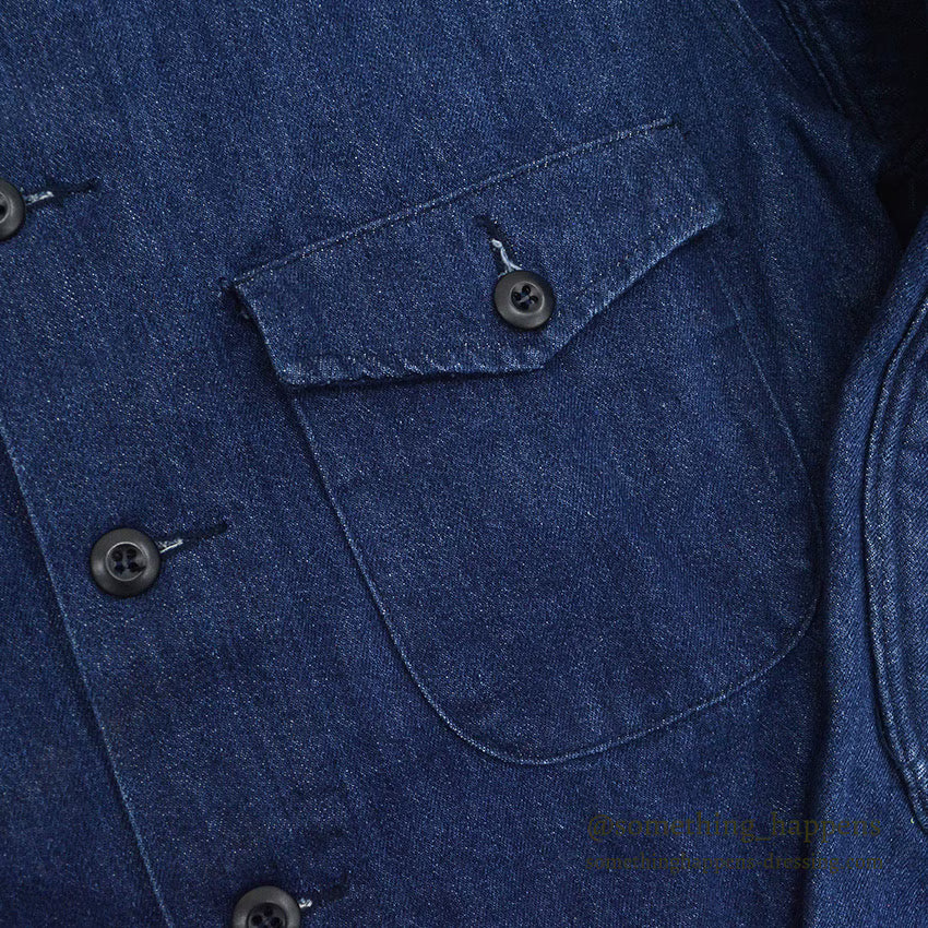 ~1980's USMILITARY COAT, SHOOTERS BLUE DENIM JACKET ... M