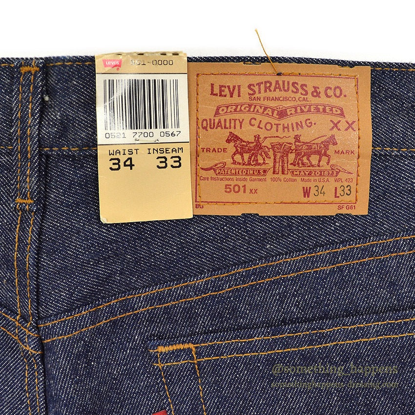 1990's DEADSTOCK Levi's 501 DENIM PANTS Made in USA... W34/L33