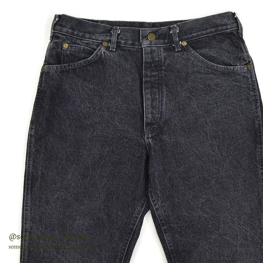1980's Lee 200 BLACK DENIM PANTS...W33/L30