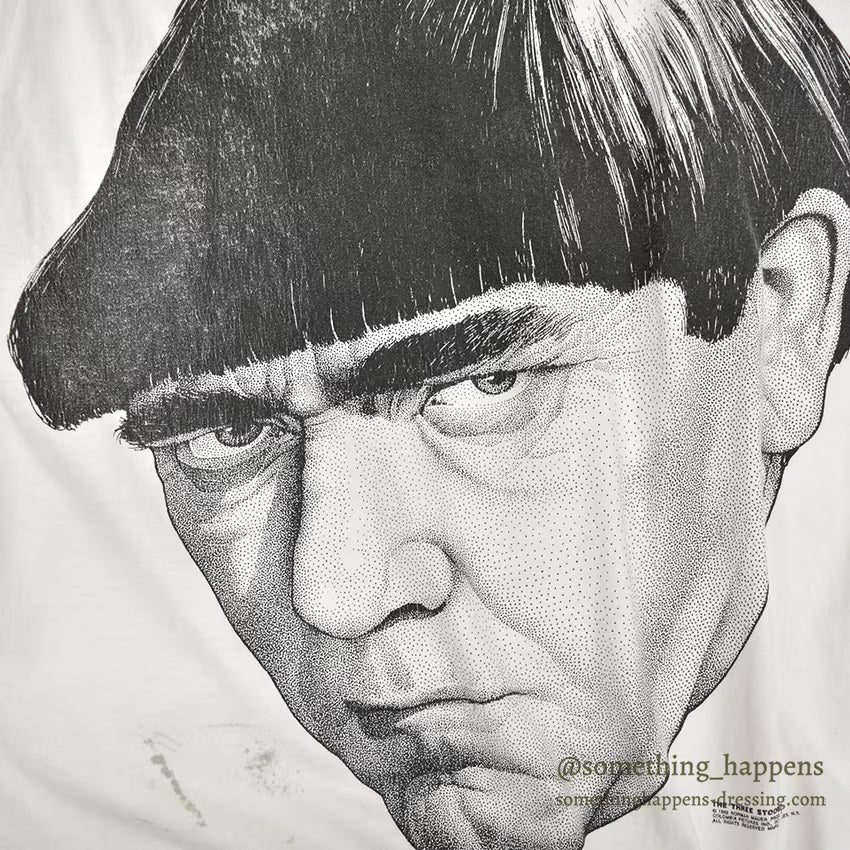 1990's THE THREE STOOGES MOE FACE PRINT T-SHIRT ... Fits like L