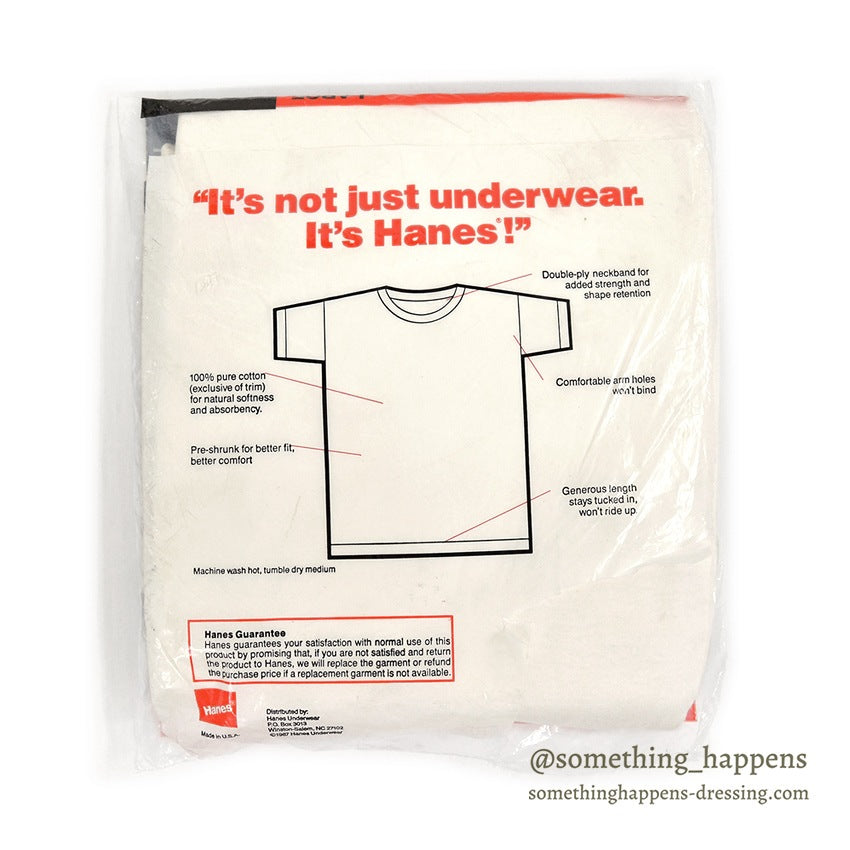 1980's DEADSTOCK HANES 3 PACK T-SHIRTS... LARGE