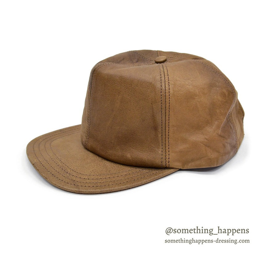 1980's ADVENTURE BOUND BROWN LEATHER CAP 2...