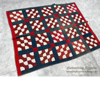 ANTIQUE BOWTIE PATCHWORK BANDANA PIECE QUILT... 214cm/170cm