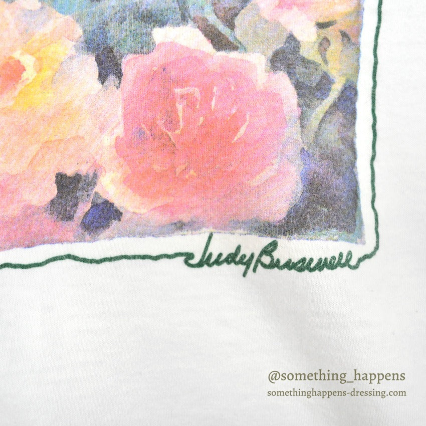 1990's ONEITA JUDY BUSWELL FLOWER ART PRINT T-SHIRT ... XL