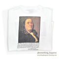 1990's ONEITA Benjamin Franklin PORTRAIT T-SHIRT... LARGE