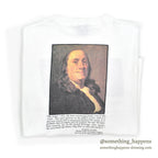 1990's ONEITA Benjamin Franklin PORTRAIT T-SHIRT... LARGE