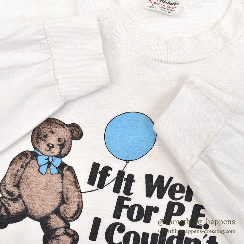 1980's STEDMAN TEDDY BEAR PRINT L/S T-SHIRT ... L