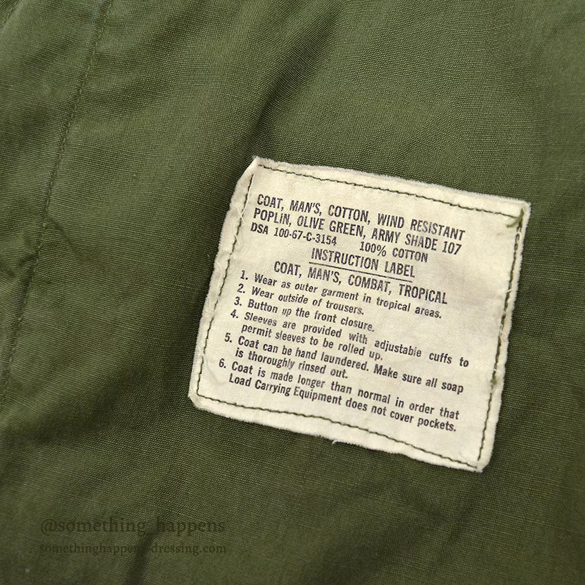 1960's USARMY JUNGLE FATIGUE JACKET 3RD... LR