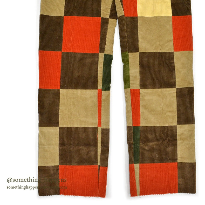 1980's J.McLAUGHLIN PATCHWORK CORDUROY PANTS... W36