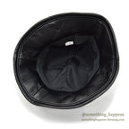 FAKE LEATHER ALL BLACK HAT 1...