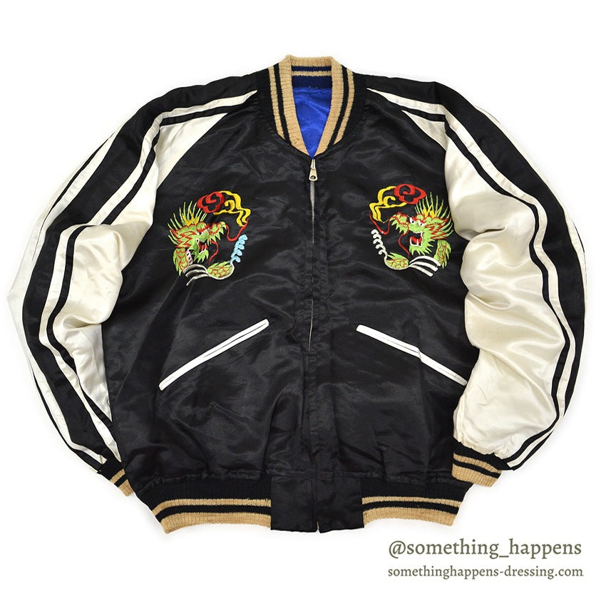 1950s~ JAPAN SOUVENIR JACKET Sukajan KOREA MAP Dragon, Eagle, Tiger Mitsuwa...