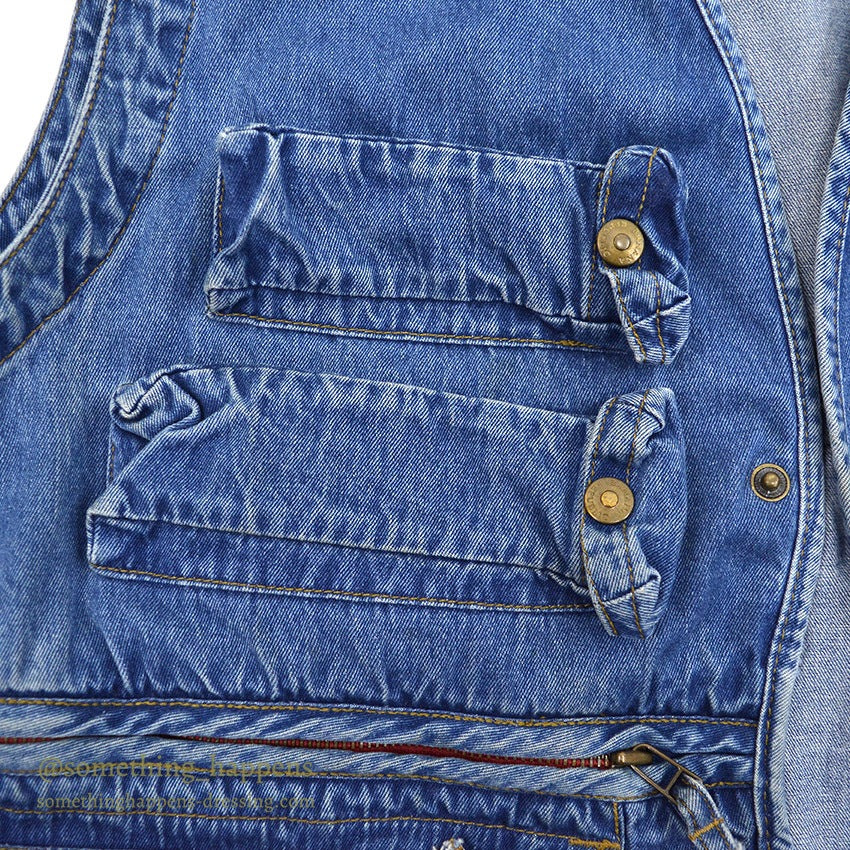 1990's BANANA REPUBLIC DENIM PHOTO JOURNALIST VEST...L