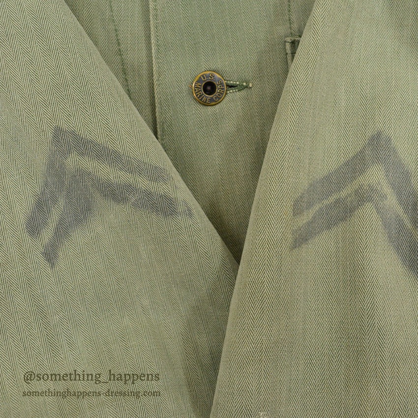 1940's U.S.M.C. / USN  P-41 HBT UTILITY COAT STENCIL ...