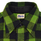 1950's PILGRIM GREEN/BLACK WOOL SHIRT UNUSUAL...