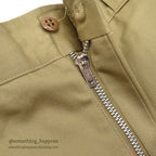 1960's DEADSTOCK USARMY TROUSERS, MEN'S, COTTON KAHKI SHADE-1 ... W33/L29