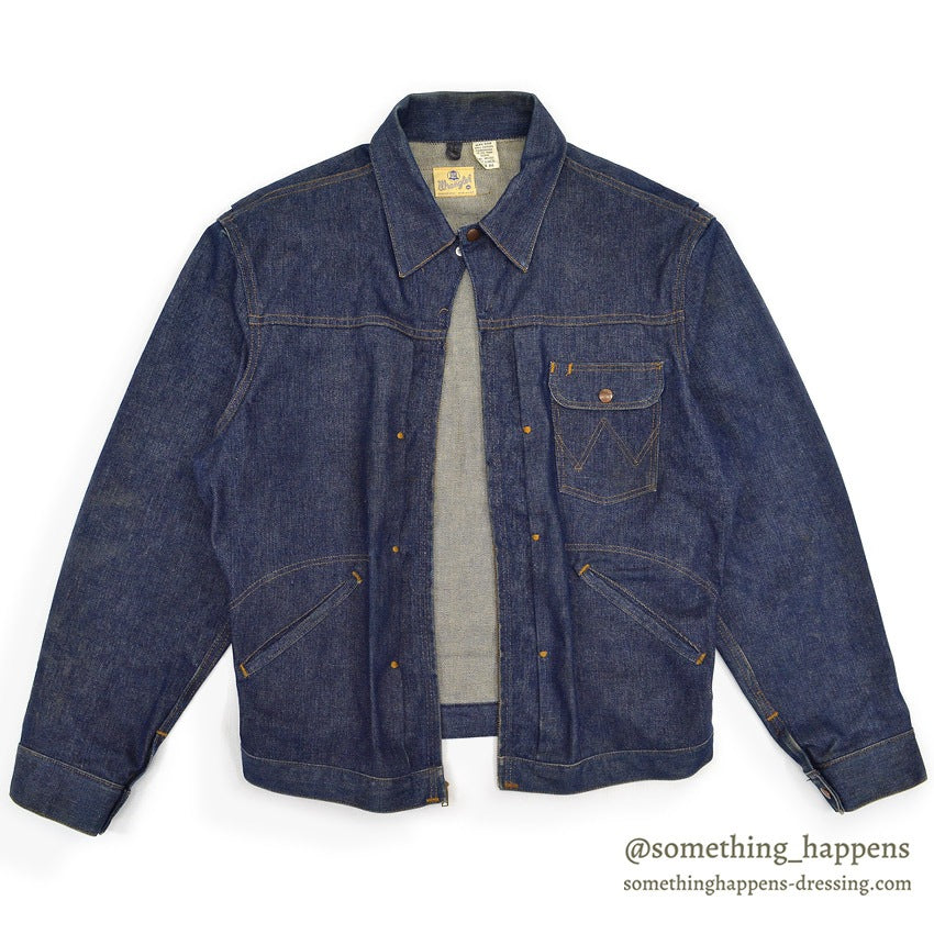 1960's WRANGLER 11MJZ DENIM JACKET NON WASH... 46