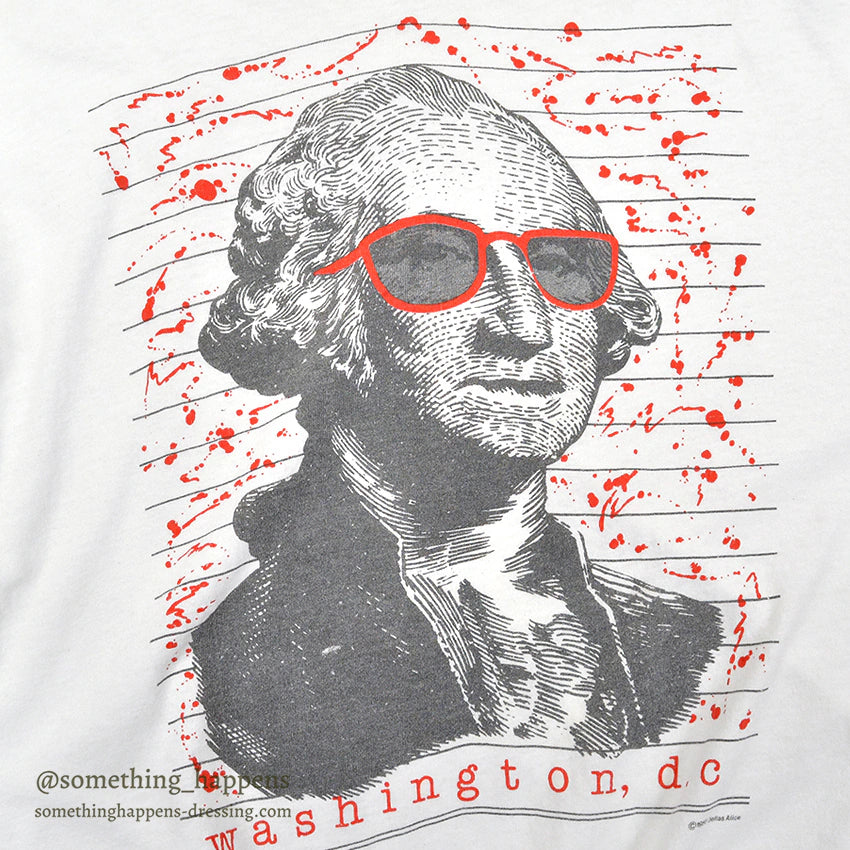 1980's HANES GEORGE WASHINGTON POP ART T-SHIRT... XL