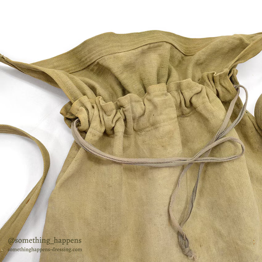 ~1940's AMERICAN RED CROSS BROWN COTTON TWILL APRON DITTY BAG...