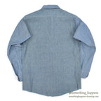 1970's DEADSTOCK OLD KENTUCKY TWO TONE ALL COTTON CHAMBRAY SHIRT... 15