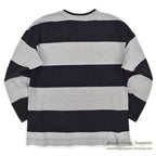 1980's~ GAP WIDE BLACK STRIPE COTTON L/S TEE...XL