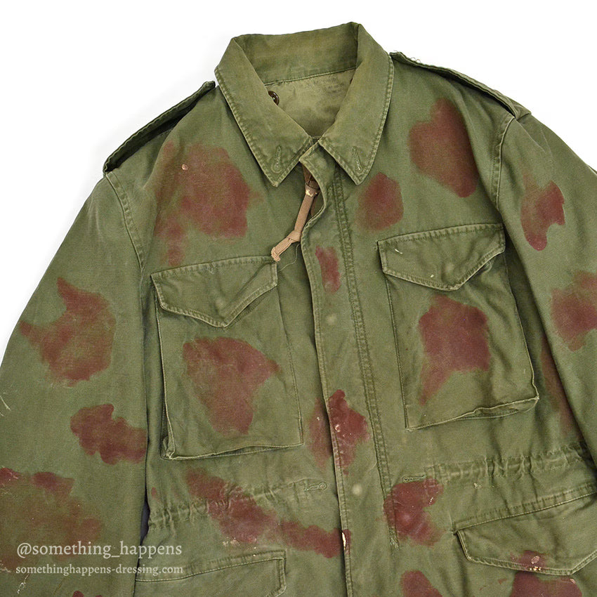 1950's USARMY M-51 HAND PAINTED CAMO FIELD JACKET... MR