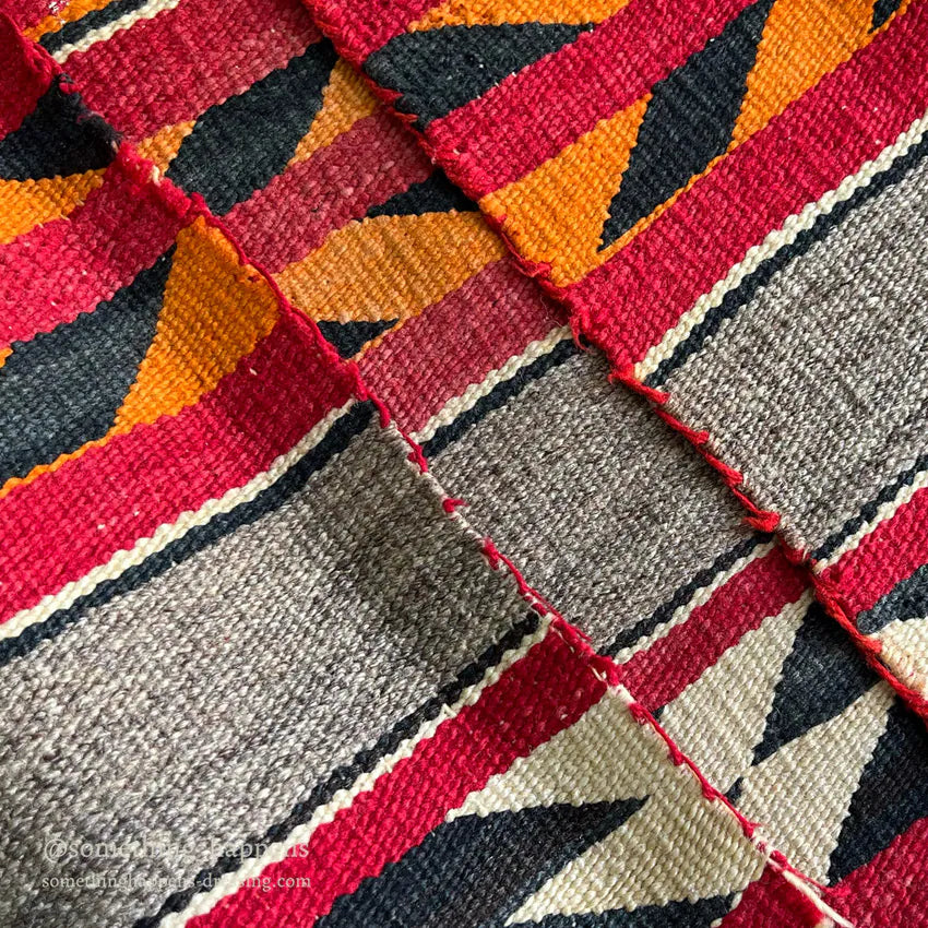 c.1900's NAVAJO RUG TRANSITIONAL SADDLE BLANKET ... 87cm/68cm