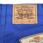 1980's DEADSTOCK Levi's 505-2818 BLUE COTTON TWILL PANTS... W31/L34