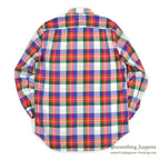 ~1980's CUZZENS PLAID COTTON DRESS SHIRT MADE IN IATLY 1 ... L