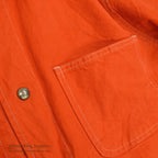 1980's~ ORANGE OVERDYED CANVAS COVERALL...