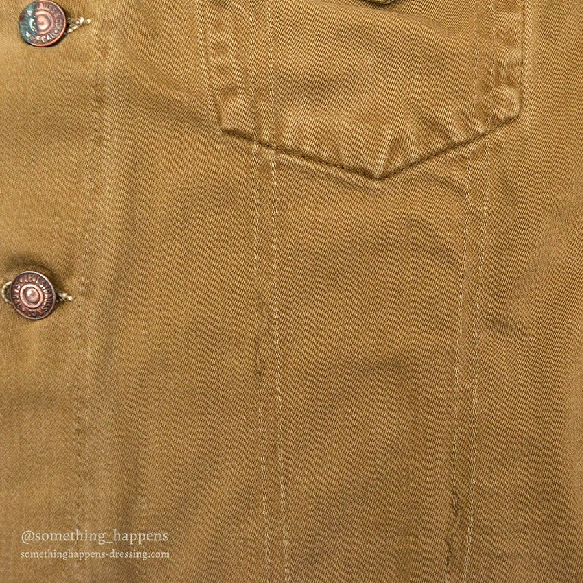 1960's~ LEVI'S BIG-E BROWN COTTON SATIN JACKET...