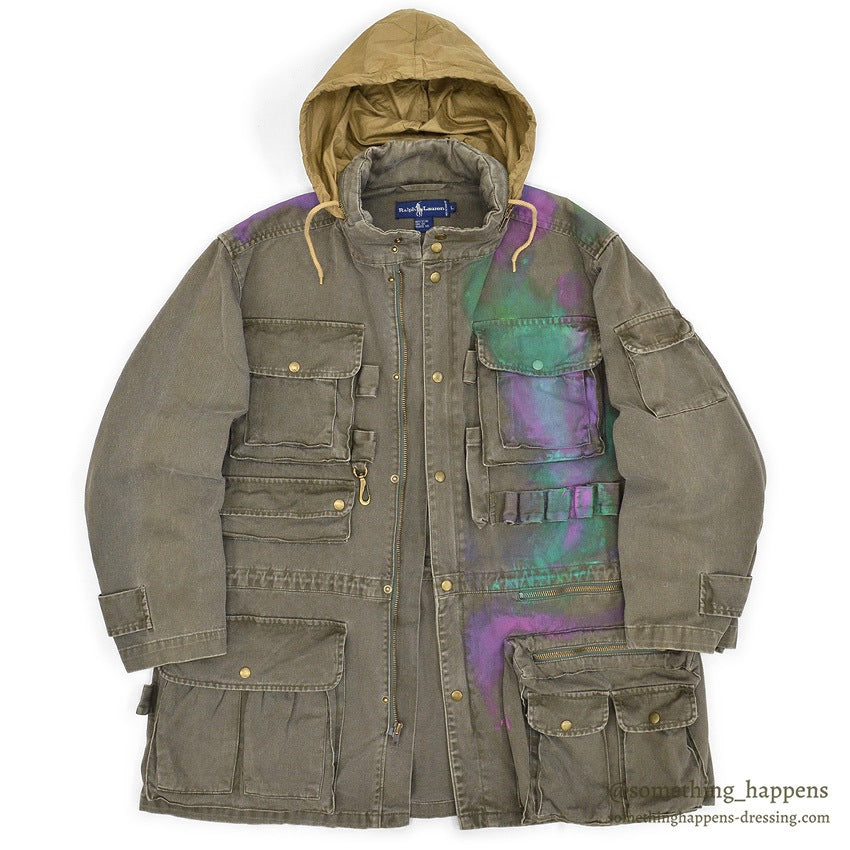 1980's POLO RALPH LAUREN PHOTOGRAPHER JACKET HAND PAINTED ... L