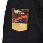 1970's~ DEADSTOCK CHALLENGER BY Kmart BLACK BOOT CUT TWILL PANTS... W32/L32
