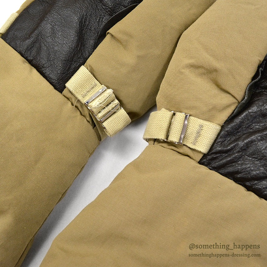 1970's~ EDDIE BAUER FUR SHEARLING DOWN MITTENS...S