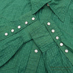1950's UNUSUAL GREEN NYLON WESTERN SHIRT...