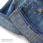 1940's U.S.NAVY WW2 DENIM TROUSERS PAINT SPLATTER/FADED ... W30/L30