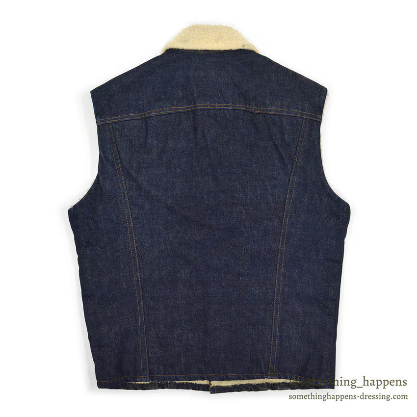 1960's LEVI'S 70579-0217 BIGE DENIM BOA VEST... 36