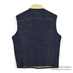1960's LEVI'S 70579-0217 BIGE DENIM BOA VEST... 36