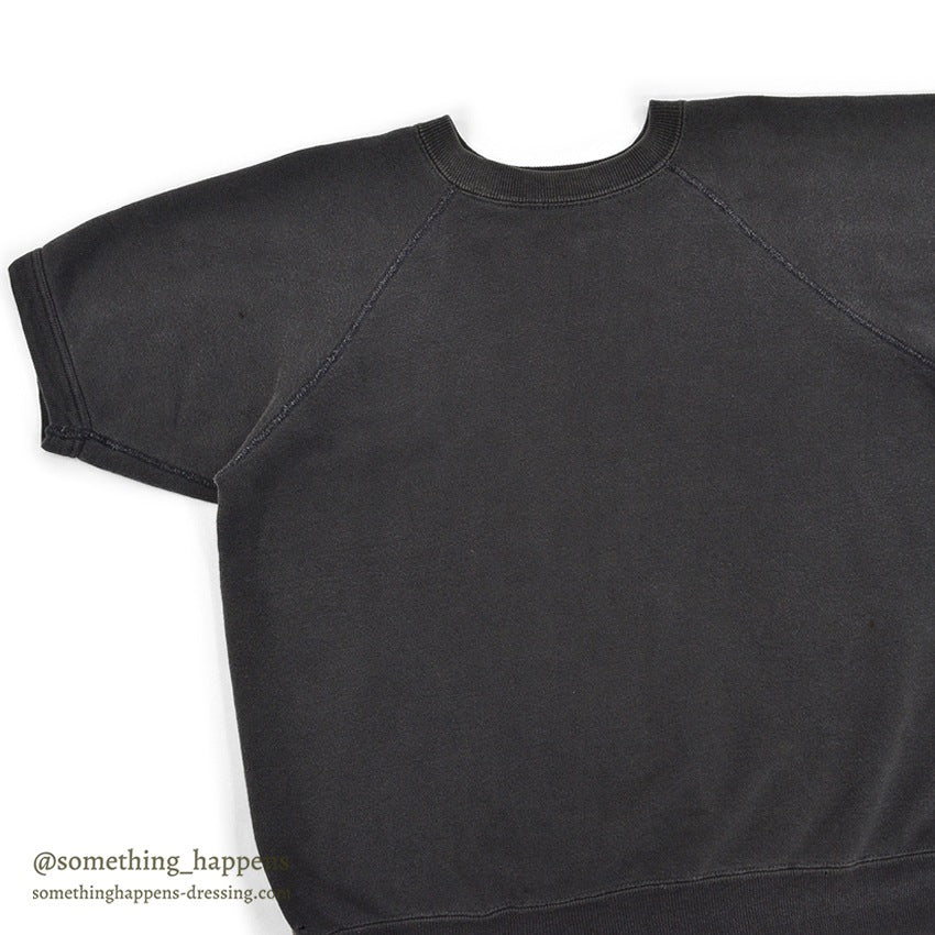 1960's PENNEY'S BLANK S/S SWEAT SHIRT / BLACK ... L
